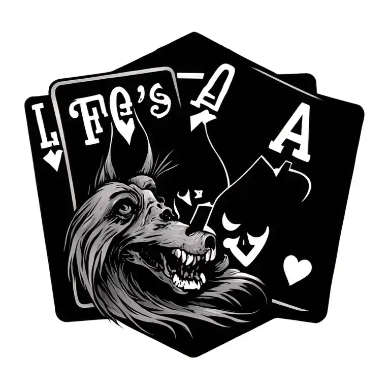Lifes A Gamble tattoo design idea