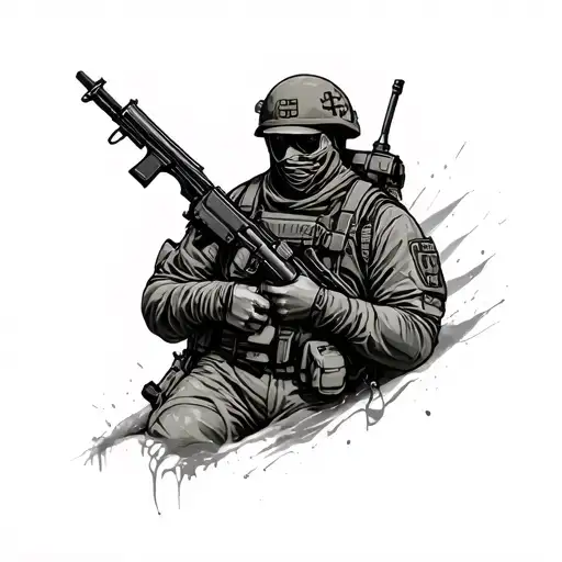 Ukraine combat medic tattoo design idea