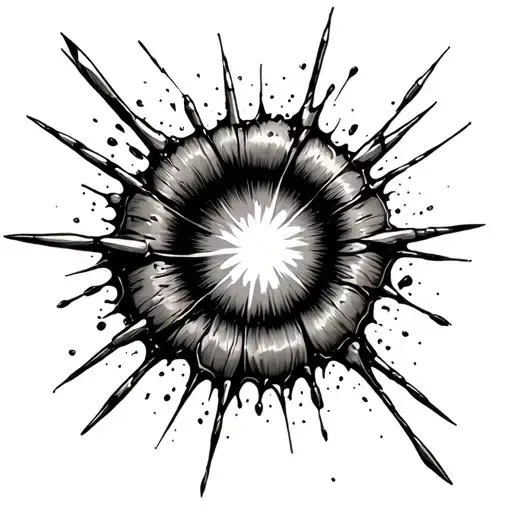 cards with. bullet hole tattoo design idea