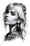 lesbian girl tattoo design idea