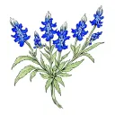 Texas bluebonnets tattoo design idea