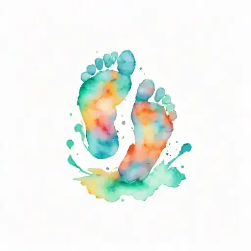 My 3 year old son's footprint with date of birth 12/22/2024 tattoo design idea