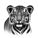2 tiger cubs tattoo design idea