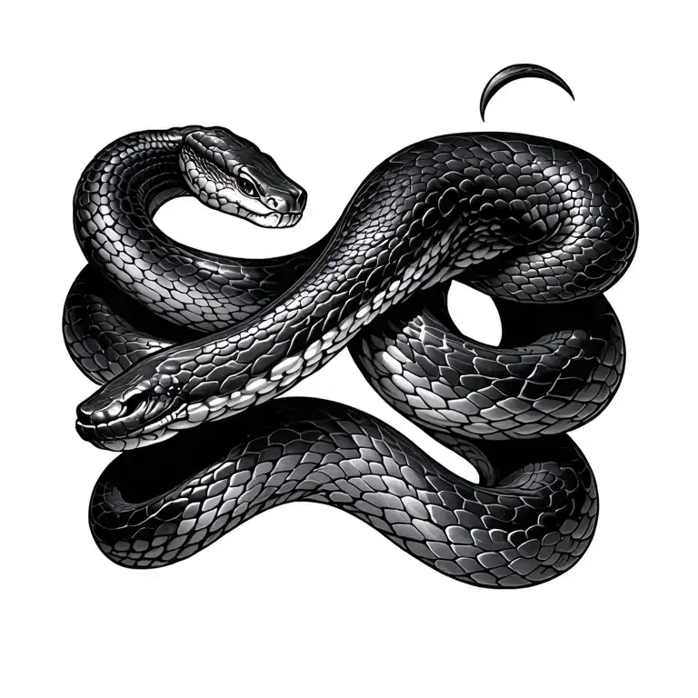 Black snake tattoo design idea