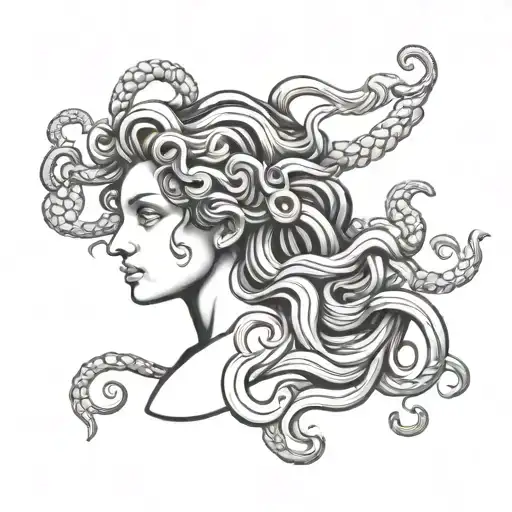gorgeous medusa tattoo design idea