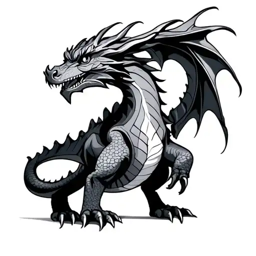 Mini Dragon tattoo design idea