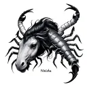 "Ujwal - Nimisha" Taurus And Scorpio tattoo design idea
