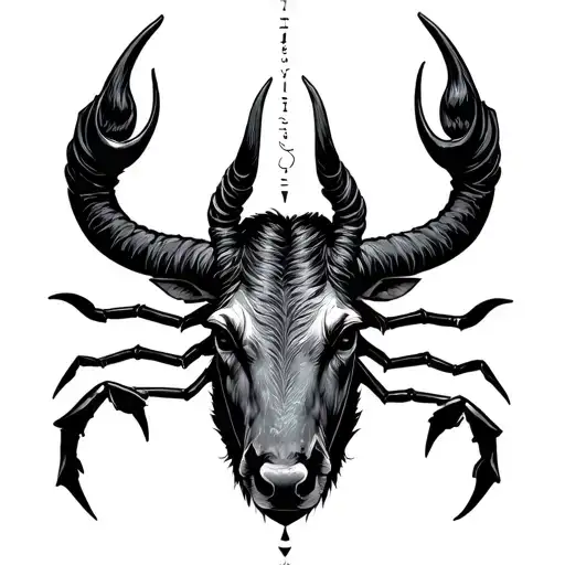 "Ujwal - Nimisha" Taurus And Scorpio tattoo design idea