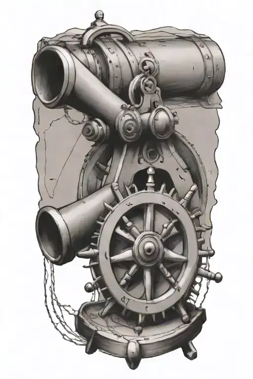 Nautical sextant tattoo design idea