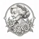 granny memorial tattoo design idea