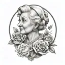granny memorial tattoo design idea