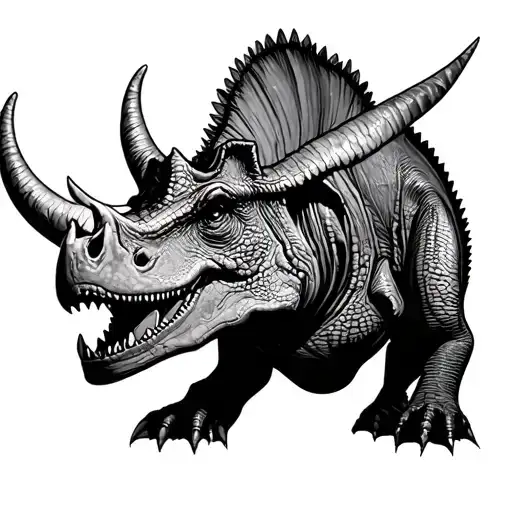 Triceratops tattoo design idea