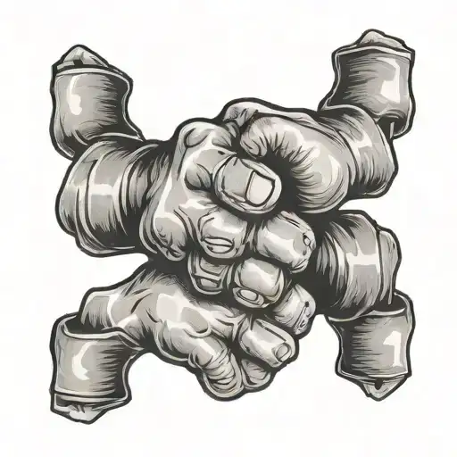 2 fists bumping fist h in one S in the other. 05-09-2024 above. Best Friends below tattoo design idea