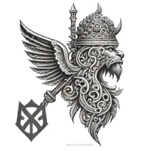 chur slavic god tattoo design idea