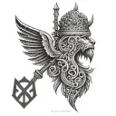 chur slavic god tattoo design idea