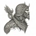 chur slavic god tattoo design idea