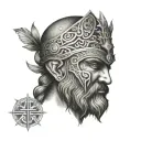 chur slavic god tattoo design idea