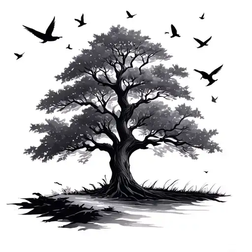 315+ Tree With Birds Flying Away Tattoo Ideas in 2026 - BlackInk AI
