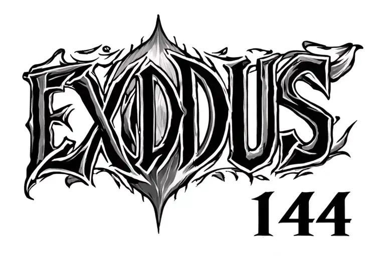Exodus 14 14 tattoo design idea