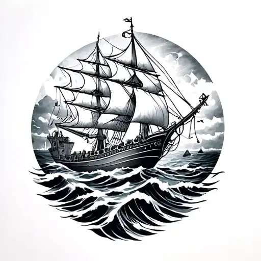 seafarer life tattoo design idea