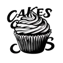 the word "Cakes" but the "a" is a cupcake tattoo design idea