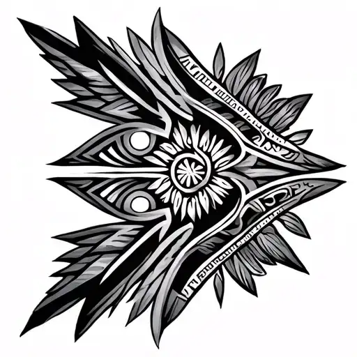 arrow heads Polynesian tribal patterns tattoo design idea