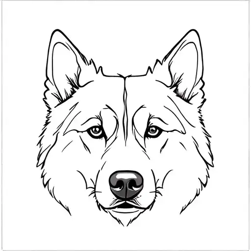 Alaskan Malamute face tattoo tattoo design idea