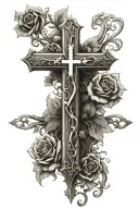 cross with name tattoo design idea