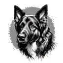 german sheppard longhair and entlebrucher sennenhond underarm sleeve tattoo design idea