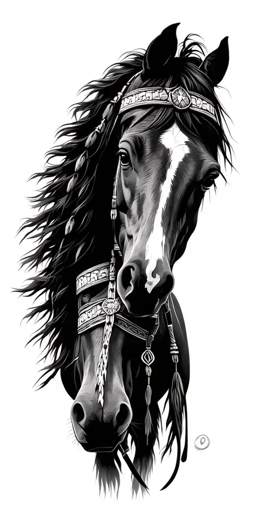 Scottish, Cherokee Indian, Horses, Rockies tattoo design idea