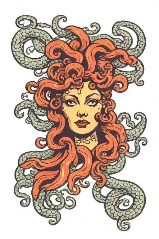 medusa head tattoo design idea