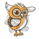 Cute animal with big eyes tattoo design idea