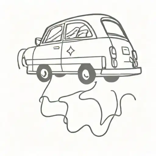 taxi tattoo design idea