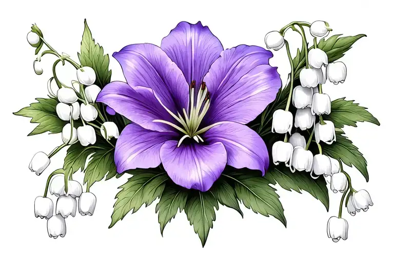* Include a February Birth flower (Violet) * Include a May Birth flower (Lily of the valley)* Include two august birth tattoo design idea