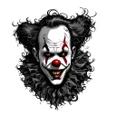 Evil Clown tattoo design idea