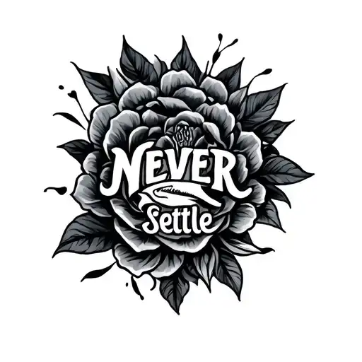 Never settle tattoo design idea