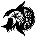huginn and muninn with norse runes right side of bald head tattoo design idea