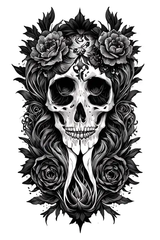 Blackout tattoo design idea