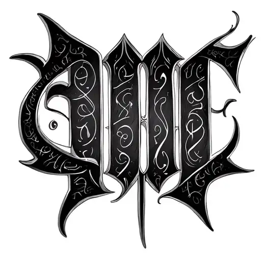 Two Word Ambigram Generator tattoo design idea