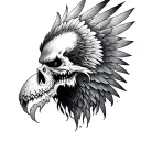 schizophrenia fourth wing tattoo design idea