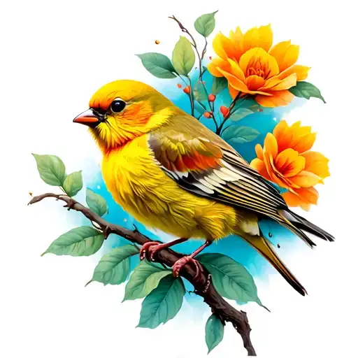 Canary tattoo design idea
