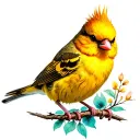 Canary tattoo design idea