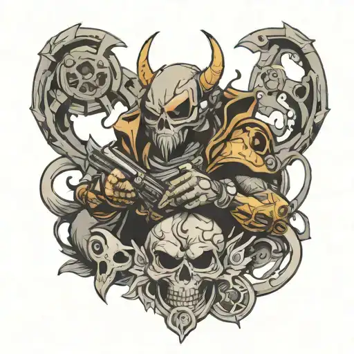 Gamer against child cancer tattoo design idea