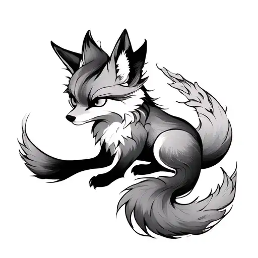 Traditional Irezumi Kitsune Tattoo (Shoulder + Bicep Sleeve Cap)  * Main Element: A mythical nine-tailed fox (kitsune) i tattoo design idea