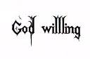 "God willing" tattoo design idea
