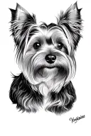 yorkshire terrier tattoo design idea