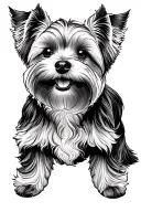 yorkshire terrier tattoo design idea