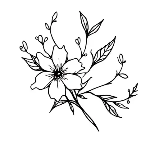 Collarbone goth emo feminine flowers tattoo design idea
