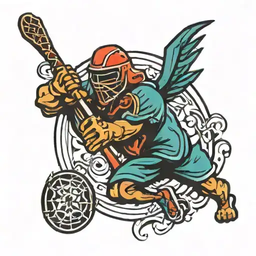 lacrosse stick figure tattoo design idea