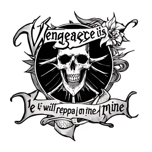 Vengeance is mine, i will repay saith the lord tattoo design idea